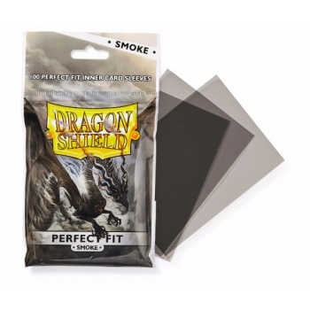 Kort tilbehør - Dragon Shield - Perfect Fit Clear/Smoke - plastiklommer (100 Standard Sleeves)